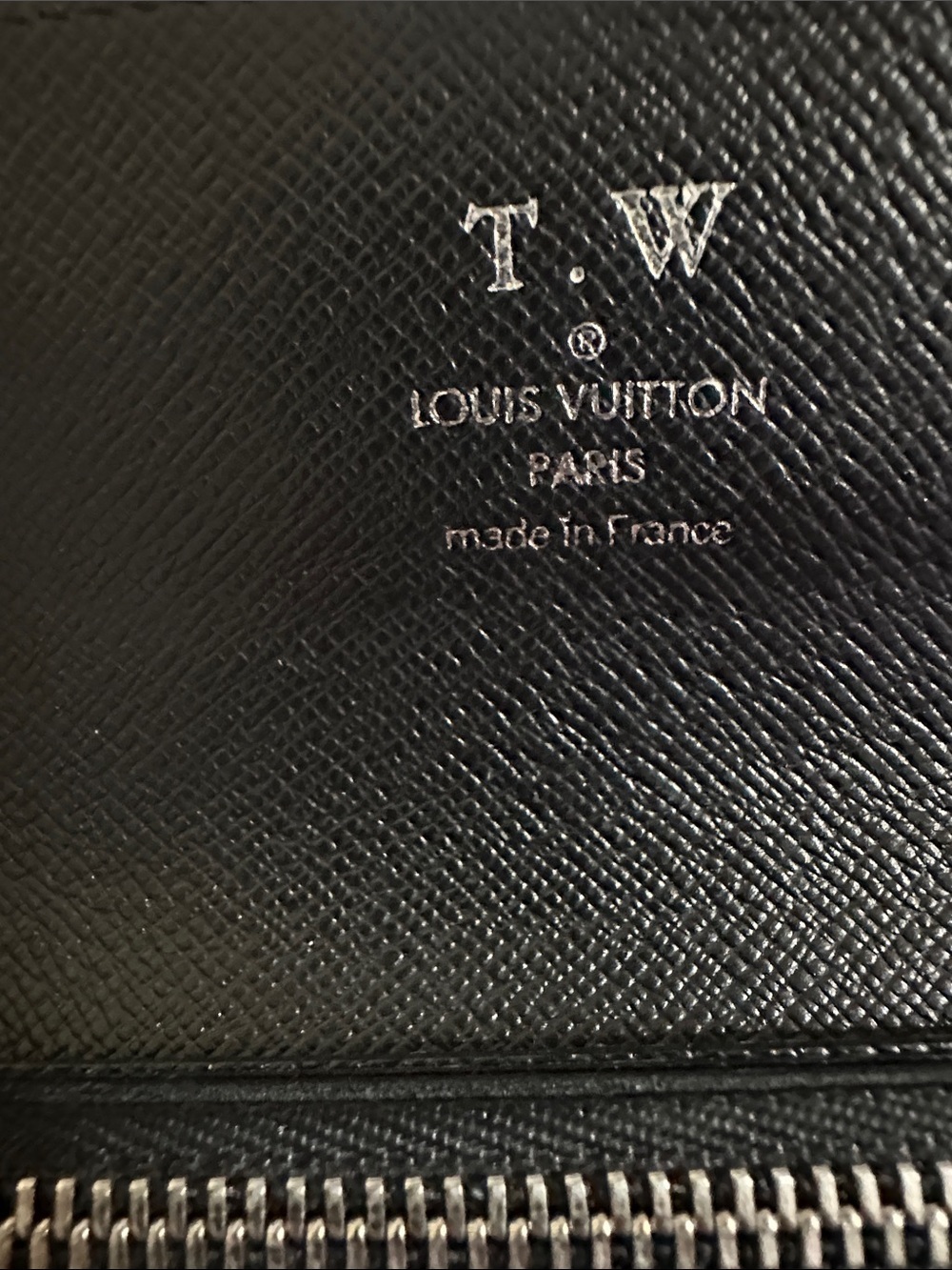 Louis Vuitton Dark Grey/ Almost Black Textured Taiga Leather Wallet - Picture 9 of 15